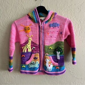 Colorful Kids Sweater with Animal Design